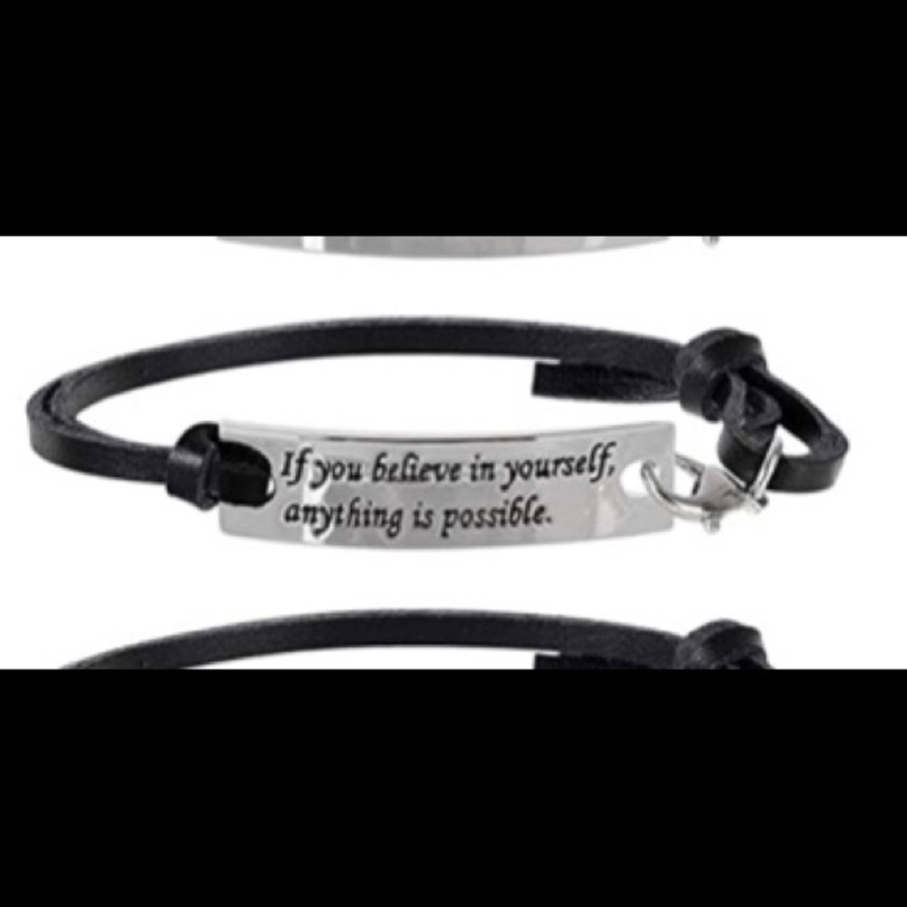Inspirational Leather Bracelet